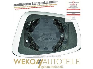 Spiegelglas, Außenspiegel rechts Diederichs 7433026 für SEAT SKODA