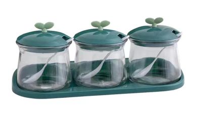 3 Tlg. Aufbewahrungsbehälter für Gewürze, Kaffee etc. Behälter Vorratsgläser 300 ml