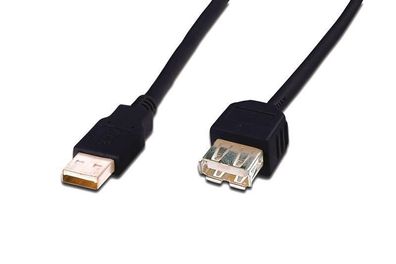 Assmann AK-300202-030-S Cable USB2 A/A M/F 3.00m black