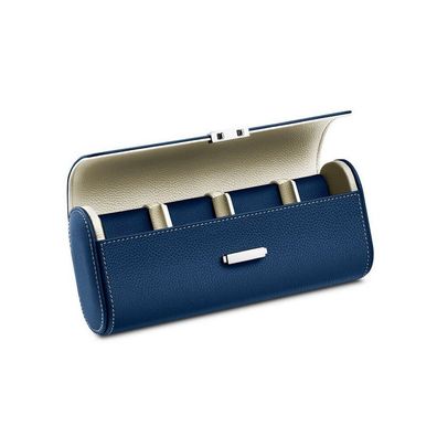 Scatola del Tempo - Pochette blue/off-white - Uhrenetui für 4 Uhren - blau