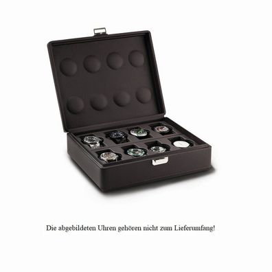 Scatola del Tempo - Valigetta 8 chocolate - Uhrenkoffer für 8 Uhren - chocolate