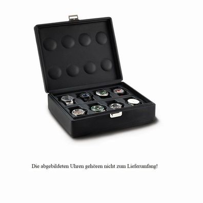 Scatola del Tempo - Valigetta 8 black - Uhrenkoffer für 8 Uhren - schwarz