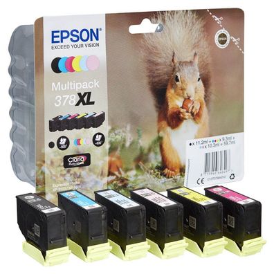 Epson C13T37984010 Multipack Claria Photo HD T 378 XL (6 Farben) T 3798