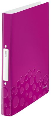 Leitz 4257-00-23 4257 Ringbuch WOW, A4, PP, 2 Ringe, 25 mm, pink metallic