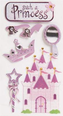 Heyda 203780684 Stick-On's-Mix "Prinzessin" 7,5 x 16,5 cm