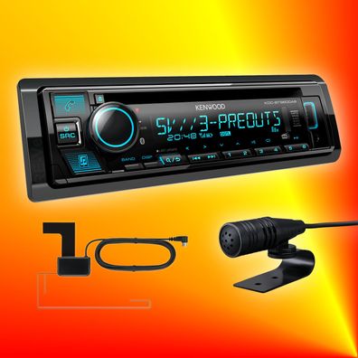 Kenwood KDC-BT960DAB CD DAB+ Autoradio DAB-Antenne Mikrofon Bluetooth VarioColor