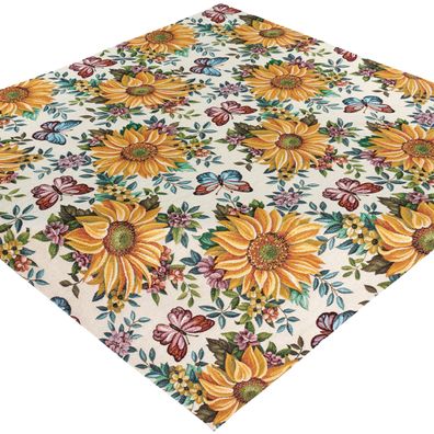 Tischdecke Sonnenblumen 85x85 Gobelin Gobelintischdecke Decke Sommer Hossner Solsikke