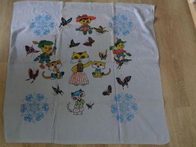 Handtuch DDR-Baumwolle niedliches Motiv China Import Kinder, Badehandtuch blau