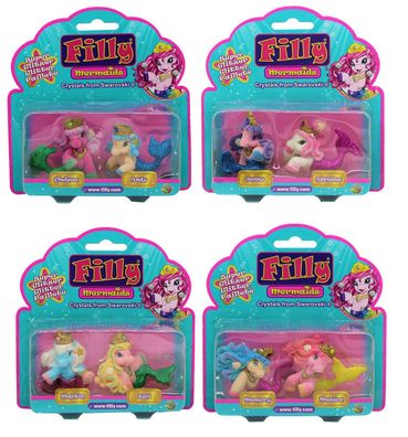 Dracco M063010 Filly Glitzer Mermaids Sammelpferde 2er Pack