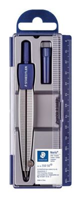 Staedtler® 550 60 Noris Club® Schulzirkel, 300 mm, 124,2 mm, silber, im Klappdecke