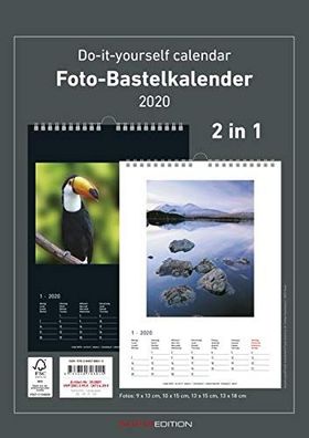 ALPHA 20.0801 21x29,7cm Bastelkalender schwarz/weiß(P)