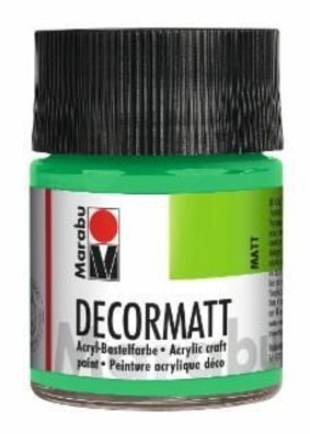 Marabu 1401 05 062 Decormatt Acryl, Hellgrün 062, 50 ml