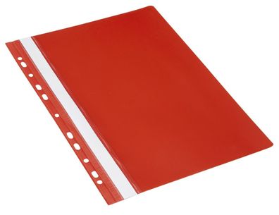 DONAU 1704001-04 Schnellhefter - A4, Multilochung, PVC, rot