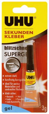 UHU® 48790 Sekundenkleber blitzschnell Supergel 3 g