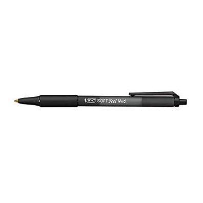 BIC 8373971 12er Kugelschreiber SOFT Feel schwarz Schreibfarbe schwarz