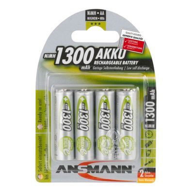 Ansmann 5030792 1x4 Ansmann maxE NiMH Akku Mignon AA 1300 mAh(T)