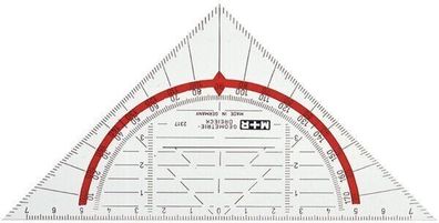 M+R 723170040 Geometriedreieck Acrylglas Hypotenuse: 160 mm glasklar