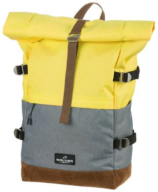 walker 42156-248 Schulrucksack Roll up two butter / grey