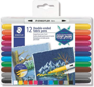 Staedtler 3190 TB12 Doppel-Fasermaler Textil Design Journey 12er Etui