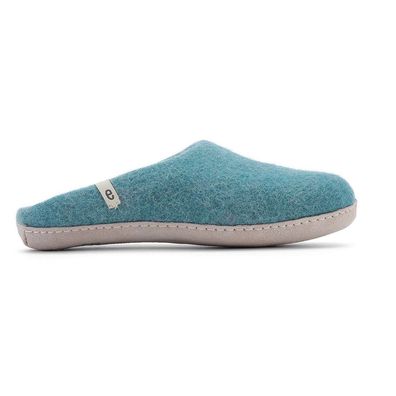 egos Filz Pantoffel Hausschuh slip on simple aus Schafwolle Sea Blue