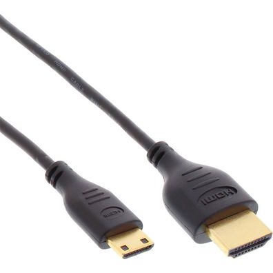 InLine® 17511C HDMI Superslim Kabel A an C, HDMI-High Speed mit Ethernet, Premium,