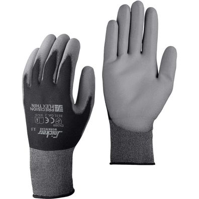 Snickers Precision FLEX Light Handschuhe Paar steingrau/schwarz (Gr. 8)