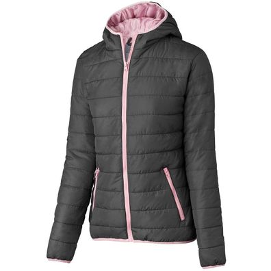 Terrax Damen Steppjacke dunkelgrau-rosa (Gr. 40)