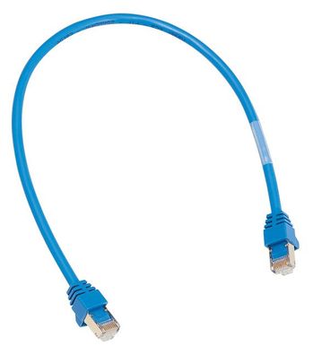 1St. Hager ZZ45WAN150 Patch-Leitung mit 2xRJ45 Stecker für WAN-Anwendung, Farbe blau,