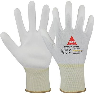 PADUA WHITE Montagehandschuh aus Nylon/PU (Gr. 10)