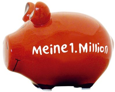 KCG 100957 Spardose Schwein "Meine 1. Million" - Keramik, klein