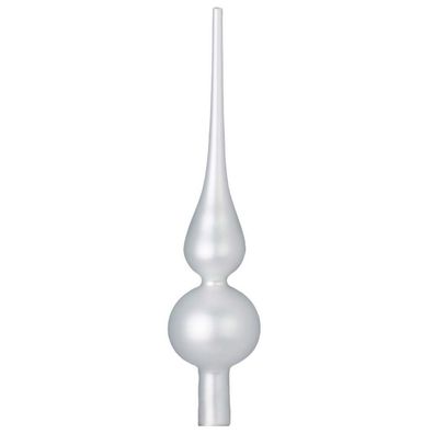 Christbaumspitze 26cm Just White Weiss Matt Inge-Glas