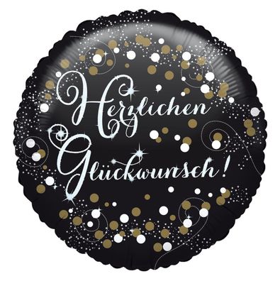 amscan® 3771401 Folienballon Herzlichen Glückwunsch - Ø 43 cm