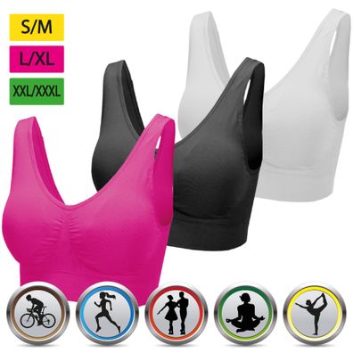 BH Seamless Bustier Yoga Sport ohne Bügel Unterwäsche Damen Komfort mit Polster