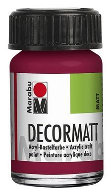 Marabu 1401 39 004 Decormatt Acryl, Granatrot 004, 15 ml