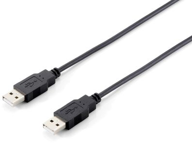 Equip 128870 Equip USB Kabel 2.0 A -> A St/St 1.80m schwarz Polybeutel