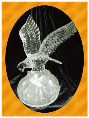 Cristal d´Arques France Adler Glas Sockel Figur wie NEU