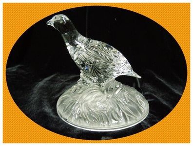 Cristal d´Arques France Rebhuhn Bleikristall Kristall Glas Figur Sockel TOP