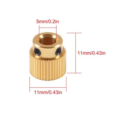 Zahnrad 40 Zähne Extruder für Creality Ender 3 & 5, Cr-10; 1,75 & 3 mm geeignet