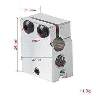 Volcano Heizblock inkl. Schrauben Hotend Heatblock Aluminium Artillery Sidewinder