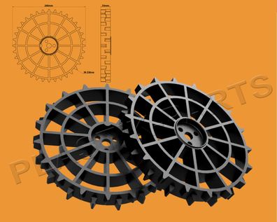 Antriebsräder 2er Set Offroad Profil Navimow i105E i108E i110N Mähroboter