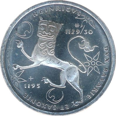 BRD 10 DM 1995 F Heinrich der Löwe Silber*