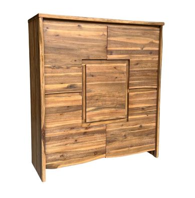 Highboard 147x131cm 'Dakar' Akazie massiv lackiert Holz