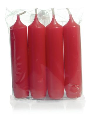 Wiedemann 101005.001 Adventskerze Stumpen - 110 x 22 mm, rot, 4er Packung