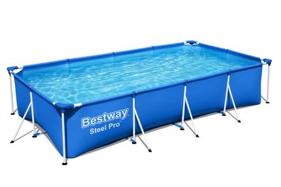 Steel Pro™ Frame Pool ohne Pumpe 400 x 211 x 81 cm , blau, eckig