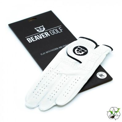 BEAVER GOLF Orginal BEAVER Handschuh Weiß