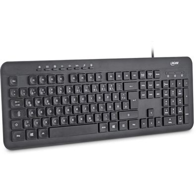 InLine® 55369A Design Keyboard, Tastatur, USB-Kabel, flache Tasten, DE Layout,