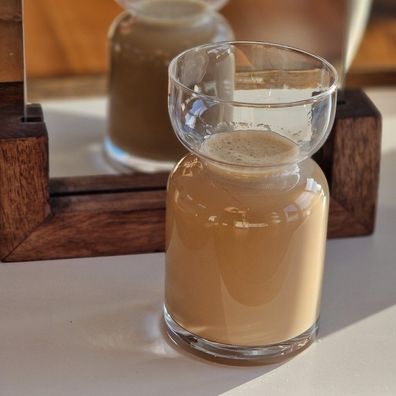 Zoha Glas Sanduhr Glas Getränkebecher Cocktail - 330 ml Heißgetränke Kaffeeglas,