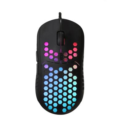 Optische Kabelgebundene Maus 6400DPI USB RGB AM-99 ultraleicht mit 6 Tasten