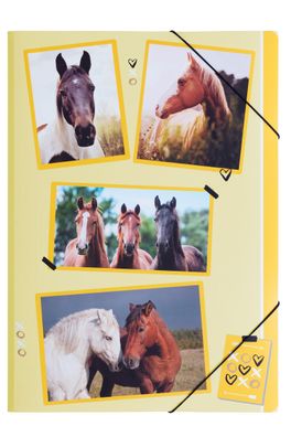 Pagna® 21715-15 Gummizugmappe xoxo Horse - A4, 3 Einschlagklappen, PP