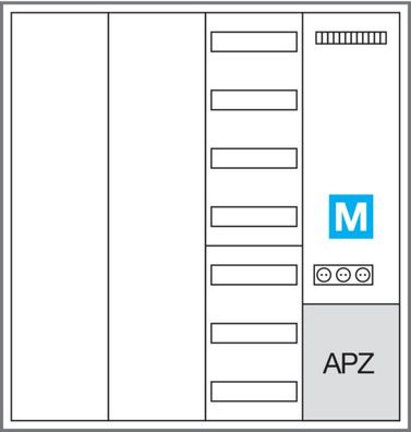 1St. Hager ZB34VT7APZ2 Systemschrank MM universZ 1100x1050x205mm